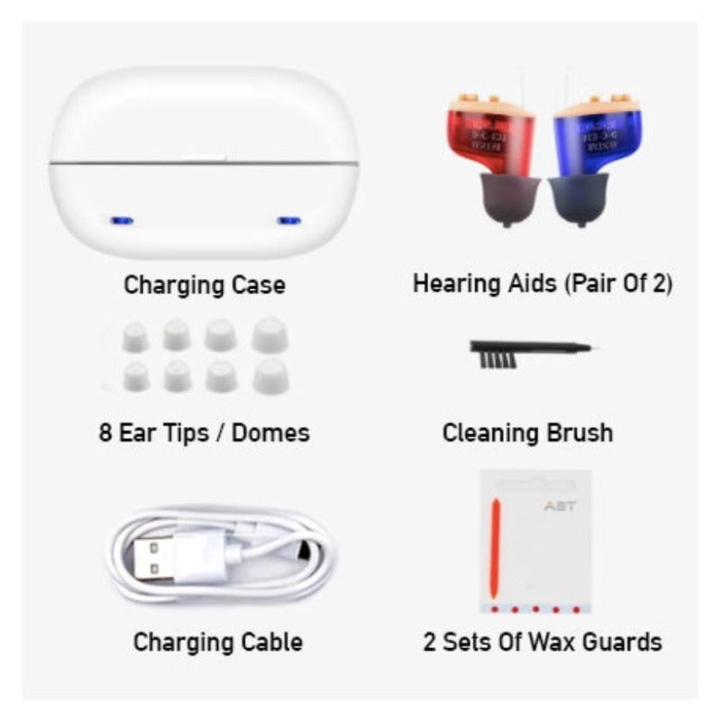 [Refurbished] Micro CIC Rechargeable Hearing Aids (Pair)