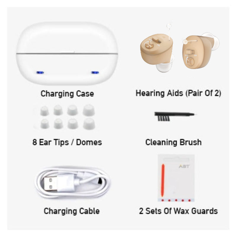 Replacement - Micro CIC Rechargeable Hearing Aids v2 (Pair)